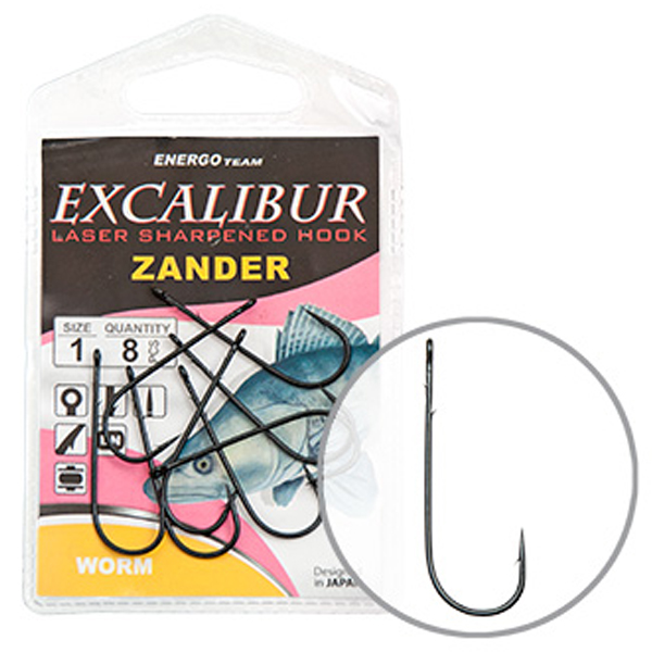 Háčik Energo Team Excalibur Zander Worm